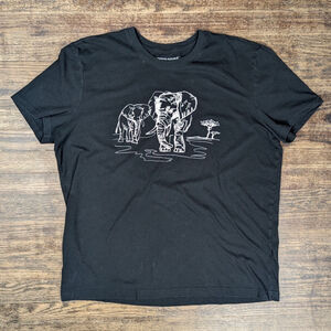 Men's Banana Republic Black Elephant Graphic Short Sleeve Tee XL